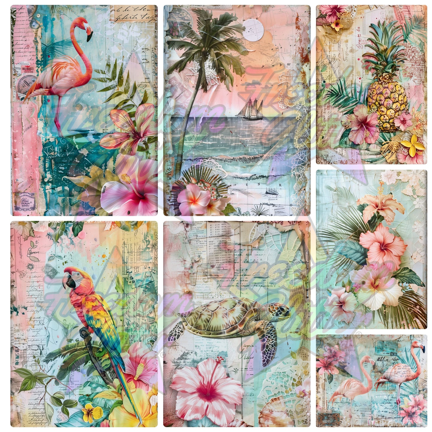 Mixed Image Sheet - Beach (Printed Vinyl)