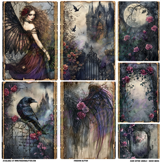 Mixed Image Sheet - Dark Gothic Angels (Printed Vinyl)