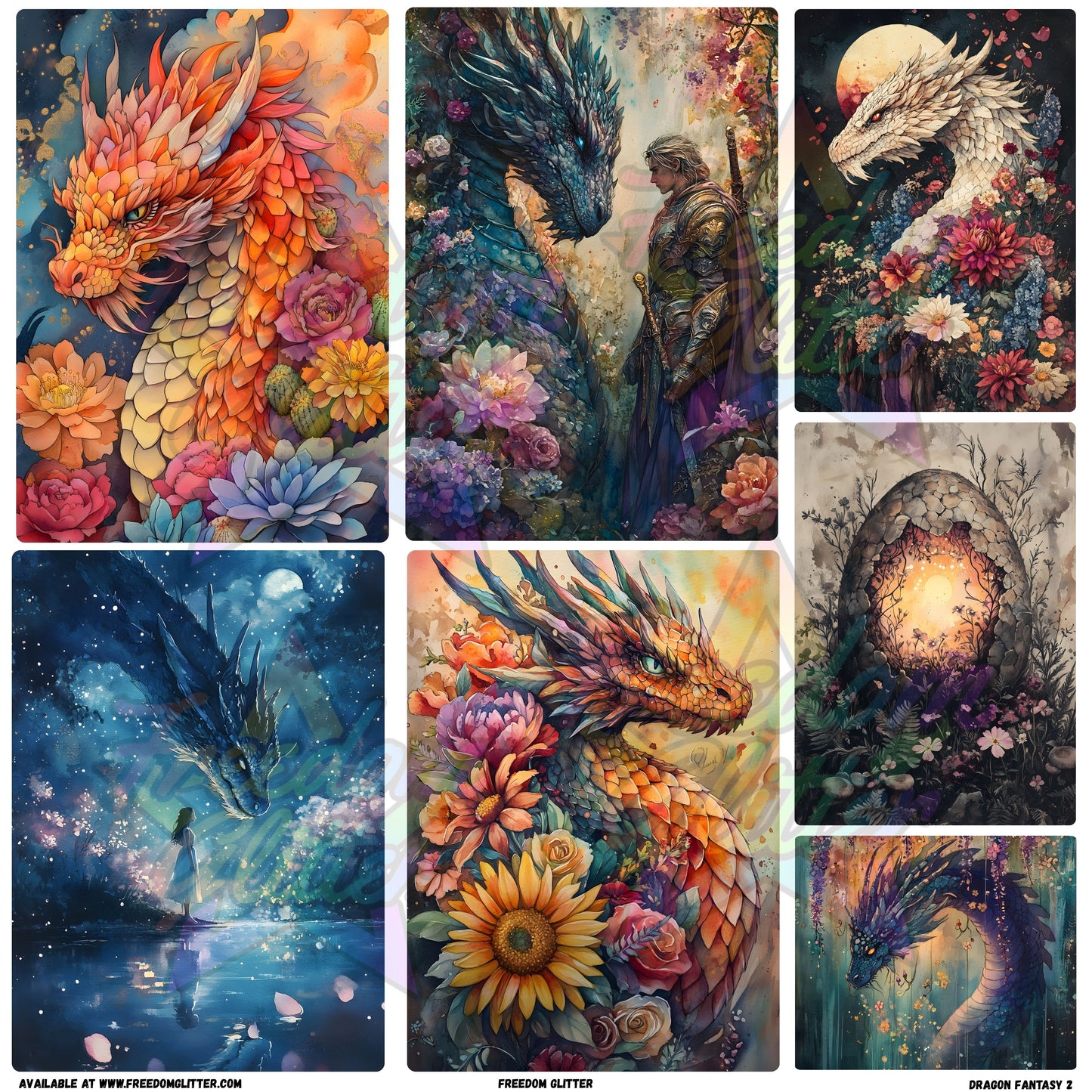 Mixed Image Sheet - Dragon Fantasy 2 (Printed Vinyl)