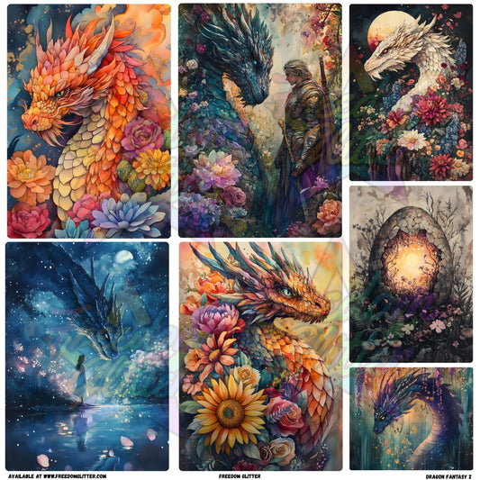 Mixed Image Sheet - Dragon Fantasy 2 (Printed Vinyl)