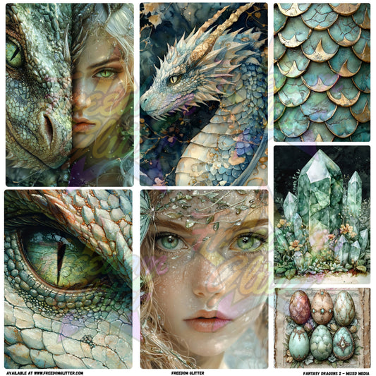 Mixed Image Sheet - Fantasy Dragons 2 (Printed Vinyl)