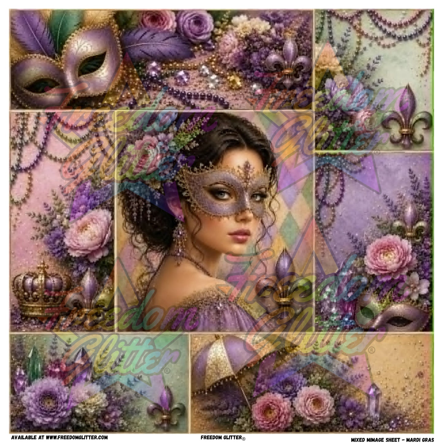 Mixed Image Sheet - Mardi Gras (Printed Vinyl)
