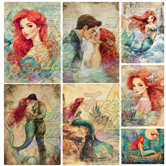 Mixed Image Sheet - Mermaid Princess (Printed Vinyl)