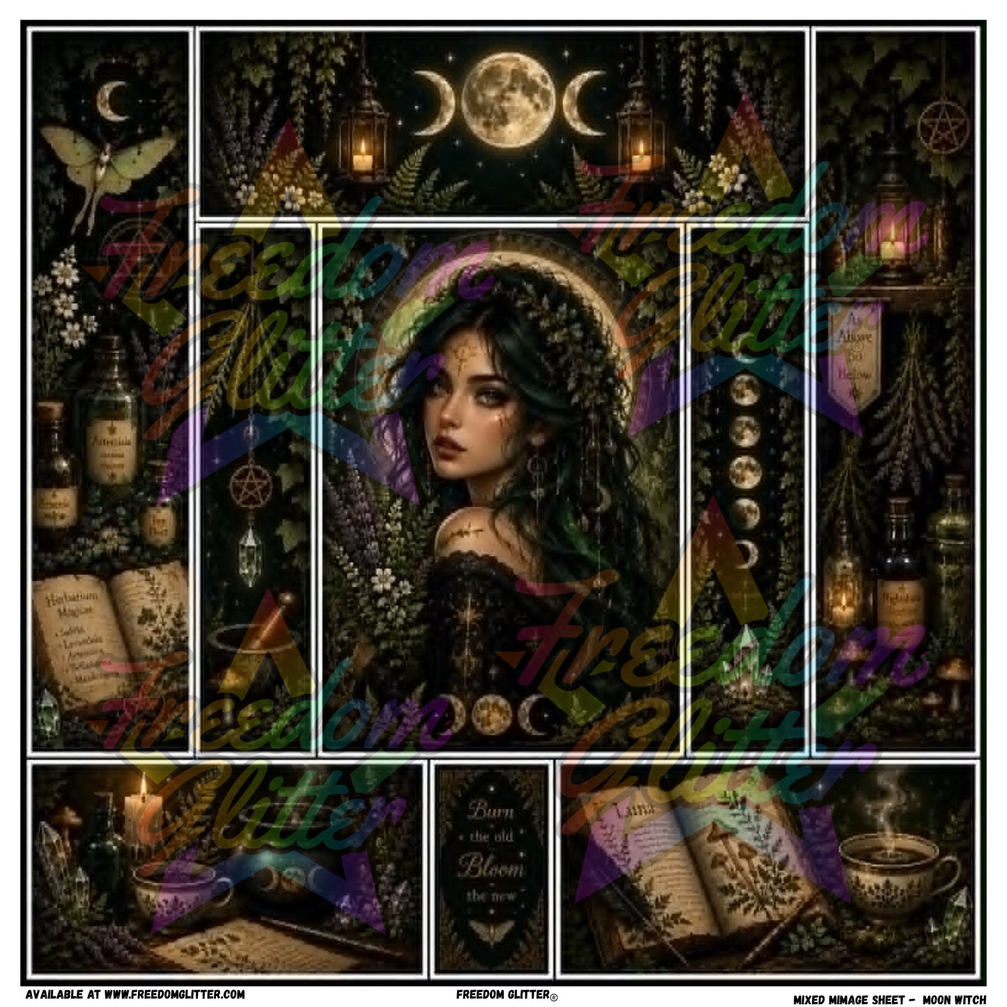 Mixed Image Sheet - Moon Witch (Printed Vinyl)