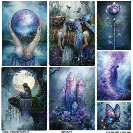 Mixed Image Sheet - Mystic Blue Forest 2 (Printed Vinyl)