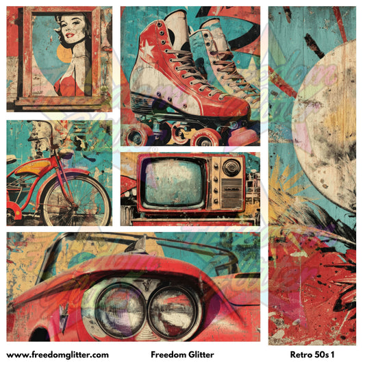 Mixed Image Sheet - Retro 50s 1 (Printed Vinyl)