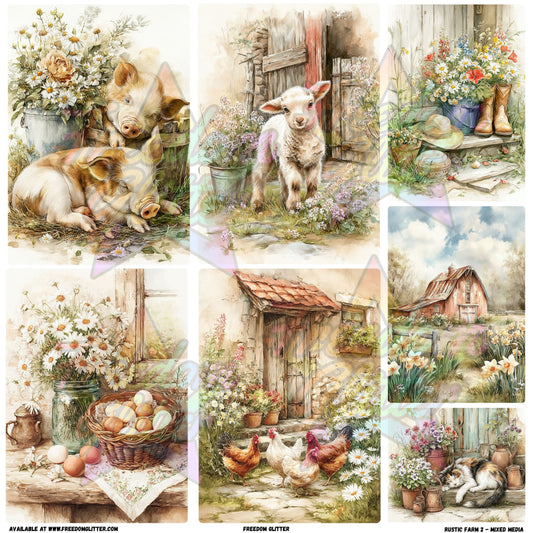 Mixed Image Sheet - Rustic Farm 2 (Printed Vinyl)