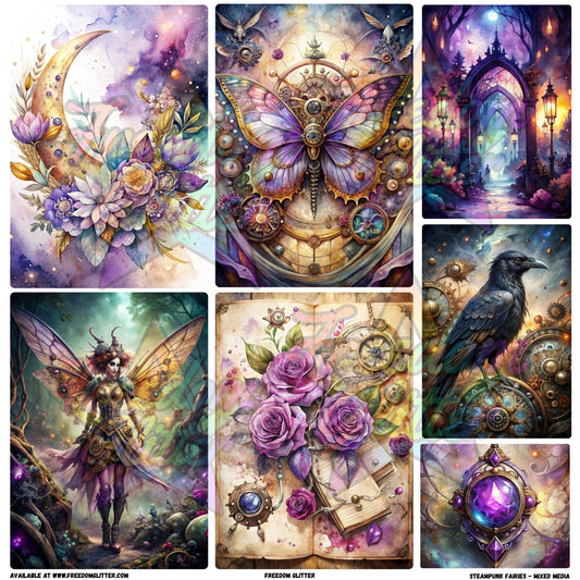 Mixed Image Sheet - Steampunk Fairies 1 (Printed Vinyl)