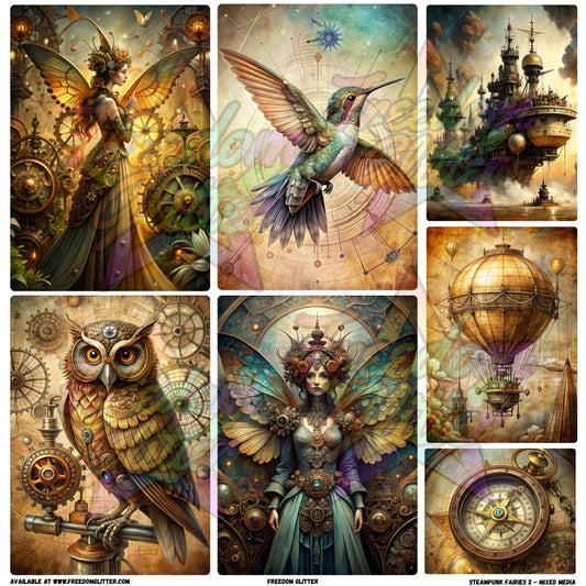 Mixed Image Sheet - Steampunk Fairies 2 (Printed Vinyl)