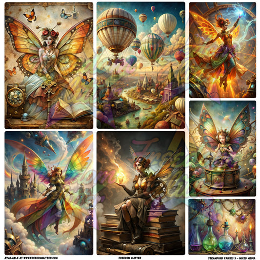 Mixed Image Sheet - Steampunk Fairies 3 (Printed Vinyl)