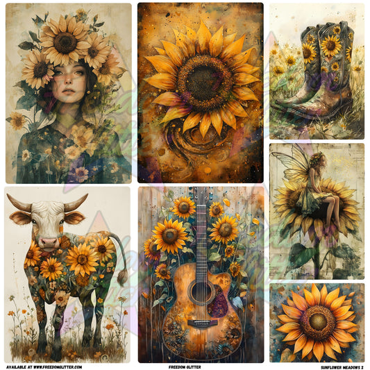 Mixed Image Sheet - Sunflower Meadows 2 (Printed Vinyl)