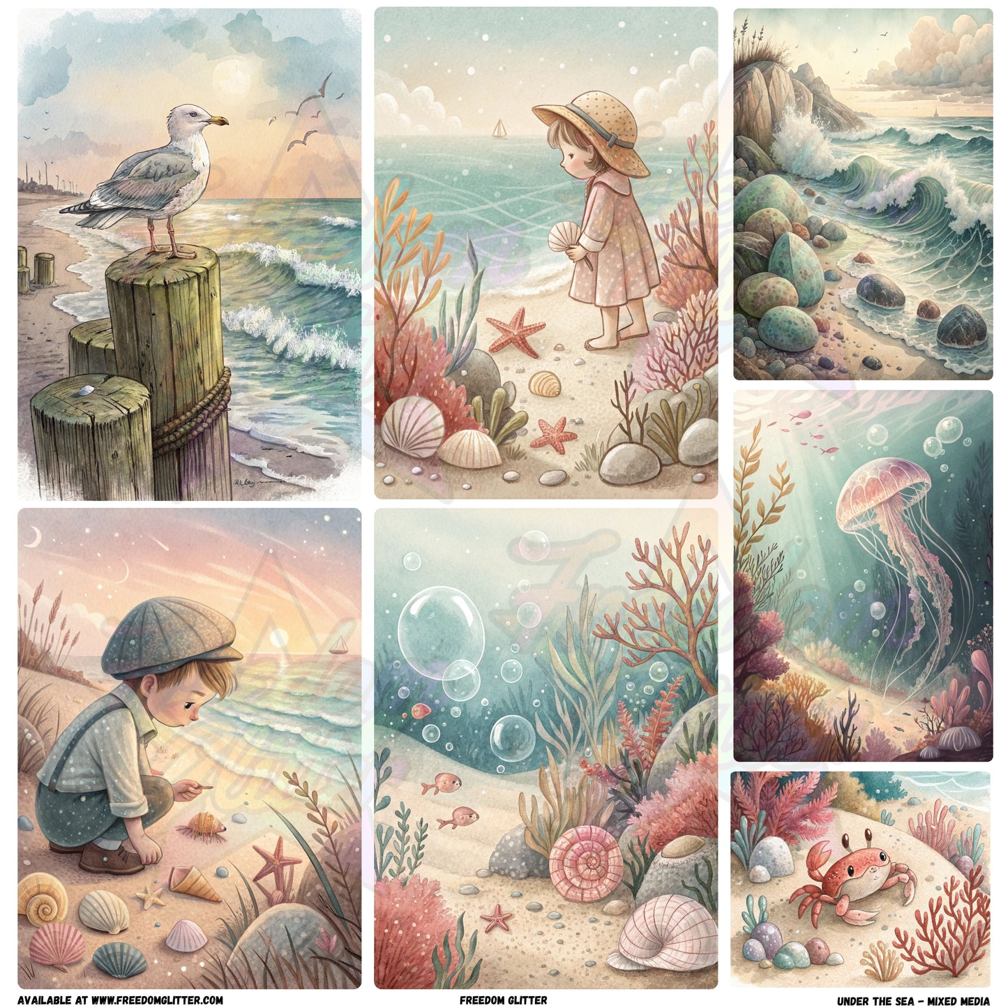 Mixed Image Sheet - Under the Sea (Printed Vinyl)