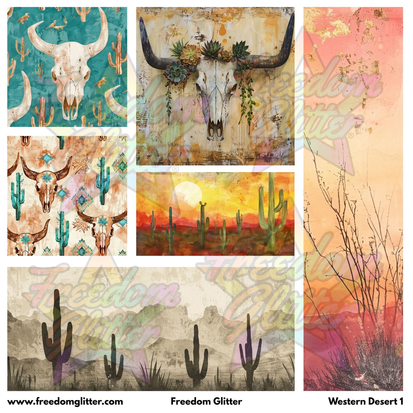 Mixed Image Sheet - Western Desert 1 (Printed Vinyl)