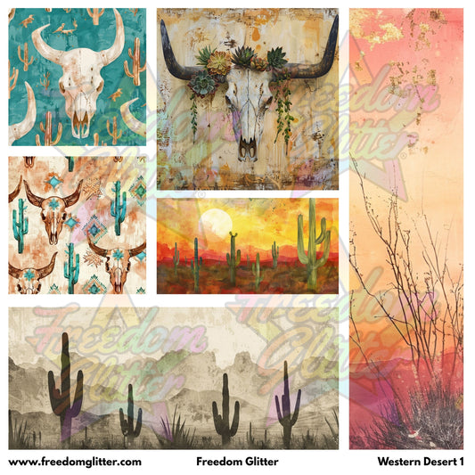 Mixed Image Sheet - Western Desert 1 (Printed Vinyl)