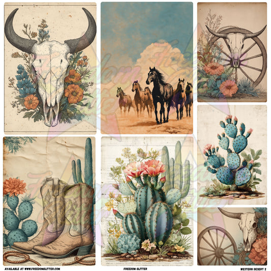 Mixed Image Sheet - Western Desert 2 (Printed Vinyl)