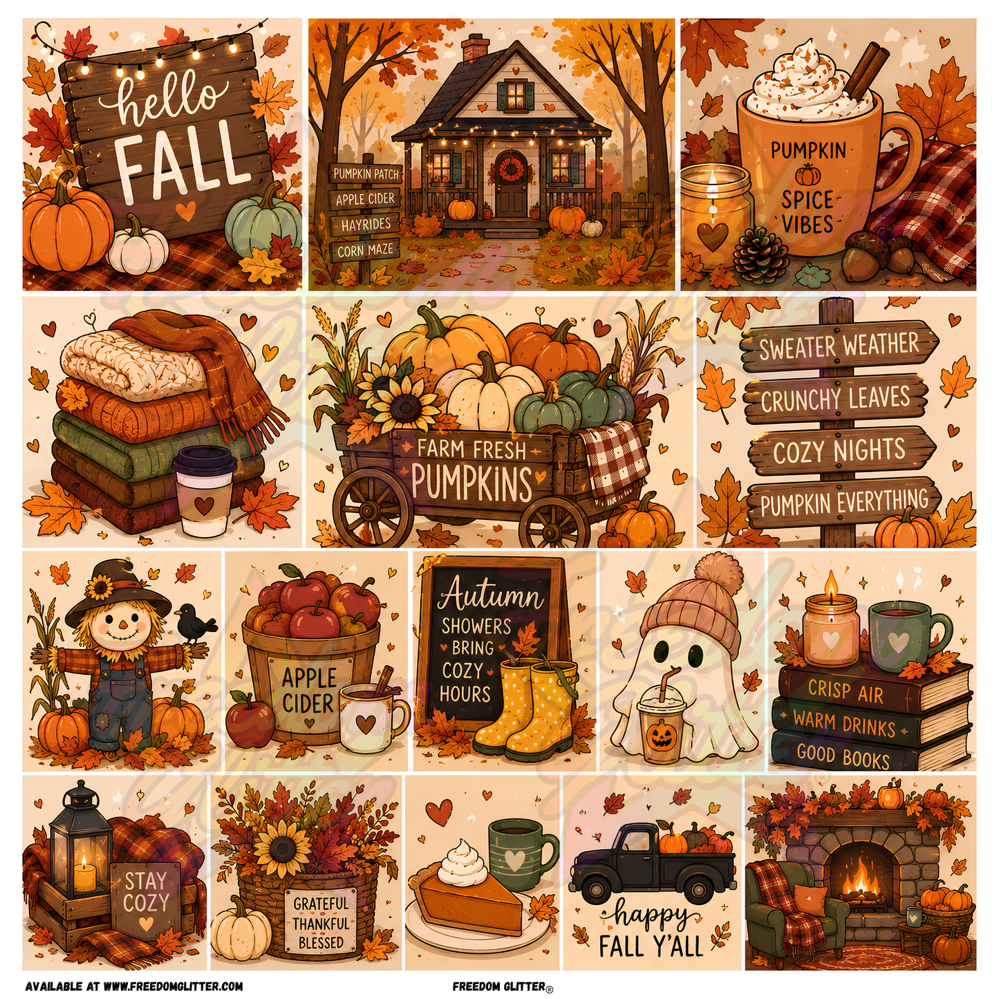 Mixed Image - Cute Fall 1 (Printed Vinyl)