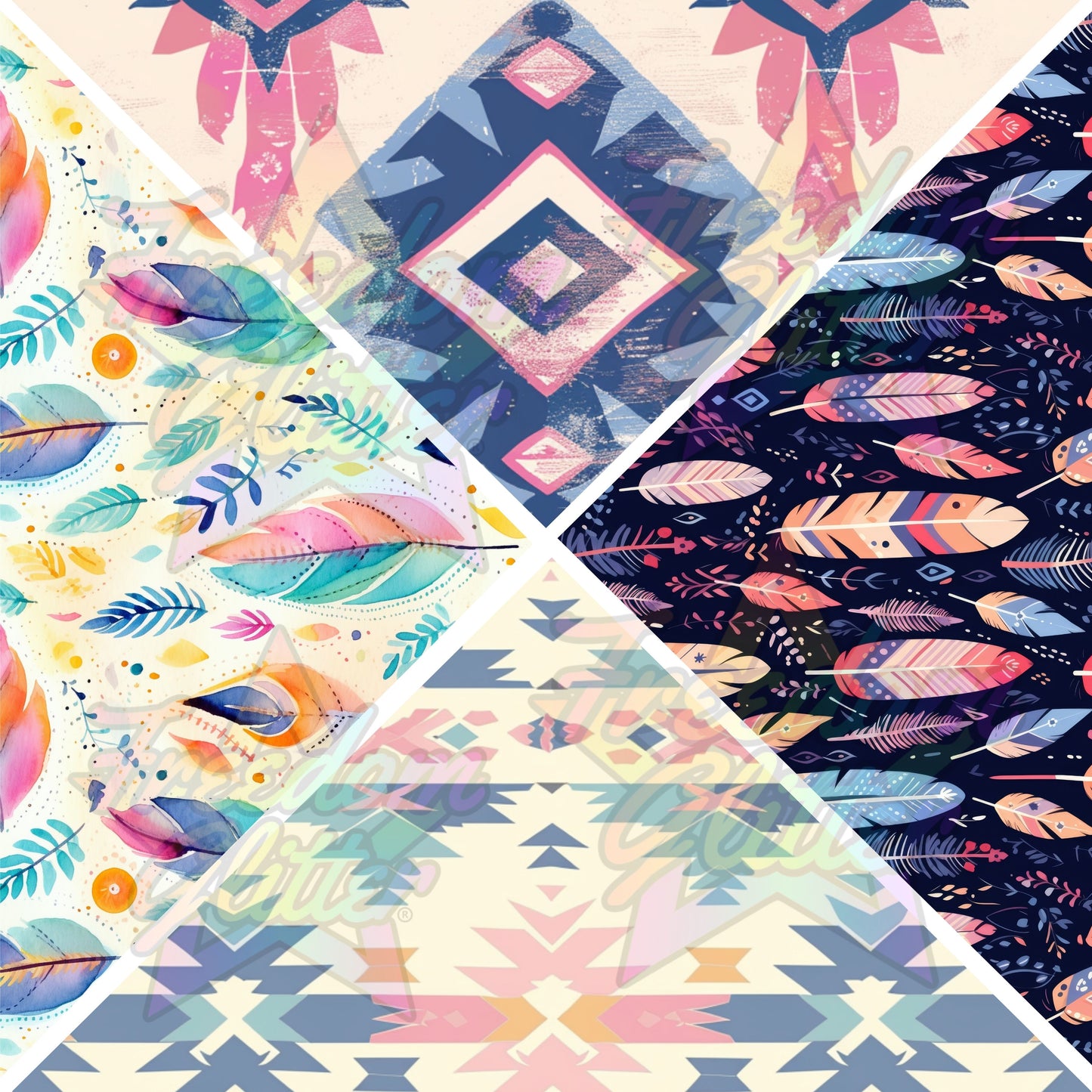 Mixed Triangles - Southwestern 1 (Printed Vinyl)