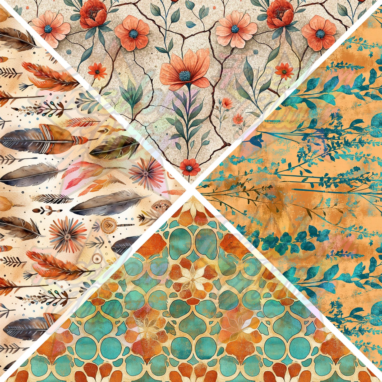 Mixed Triangles - Southwestern 3 (Printed Vinyl)