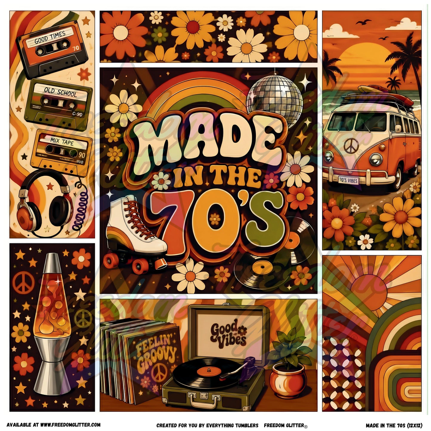 Mixed Image Sheet - Made in the 70s (Printed Vinyl)