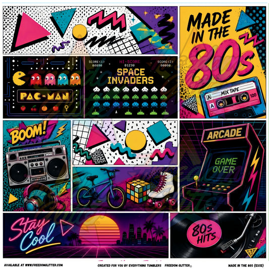 Mixed Image Sheet - Made in the 80s (Printed Vinyl)