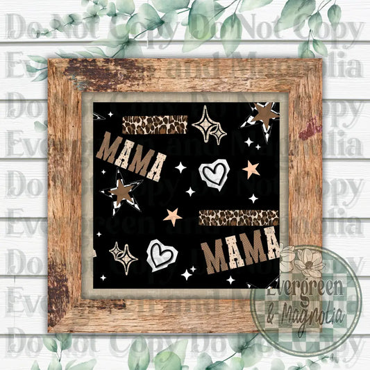Hot mess mama brown seameless decal