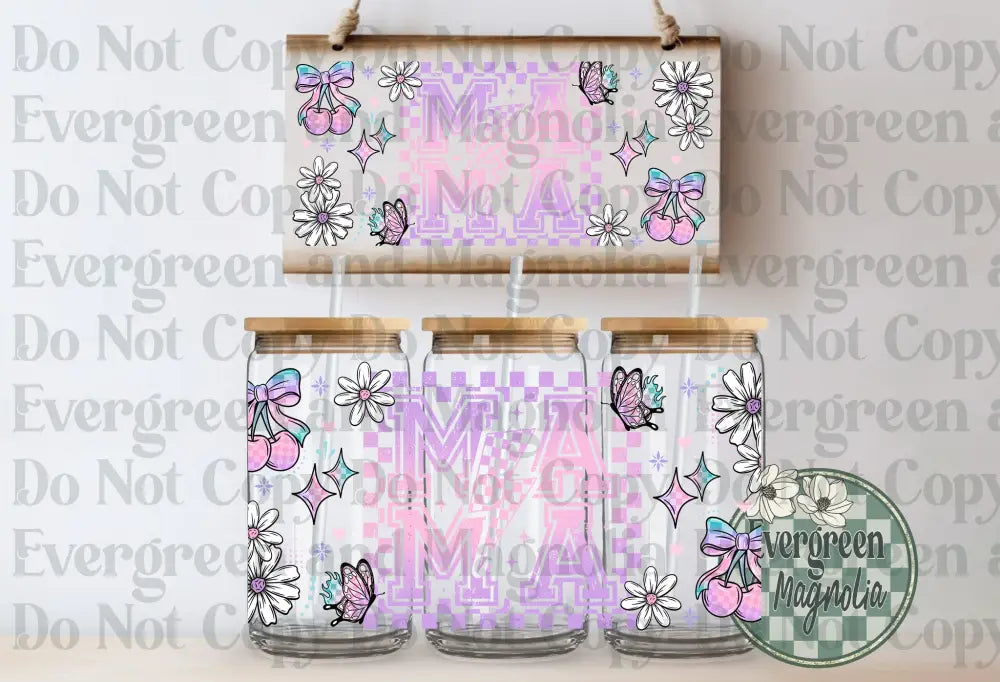 Mama Checkers (Ombre Purple/Pink)