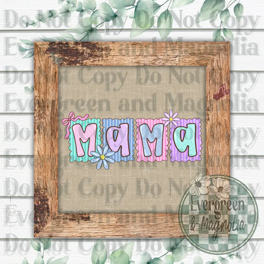 Mama preppy colorful