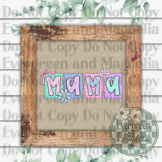 Mama preppy colorful