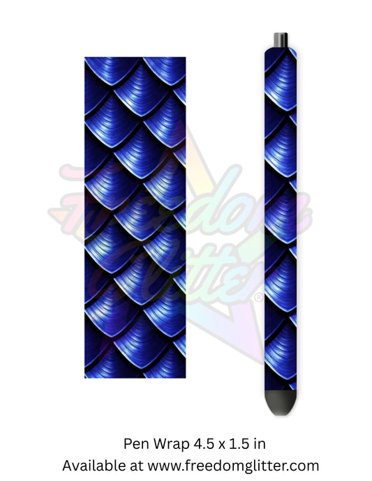 Metallic Dragon Scales - Blue (Printed Vinyl)