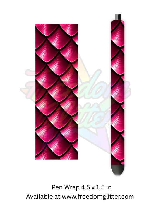 Metallic Dragon Scales - Dark Pink (Printed Vinyl)