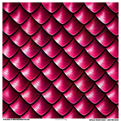 Metallic Dragon Scales - Dark Pink (Printed Vinyl)