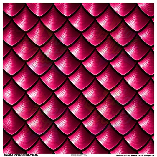 Metallic Dragon Scales - Dark Pink (Printed Vinyl)