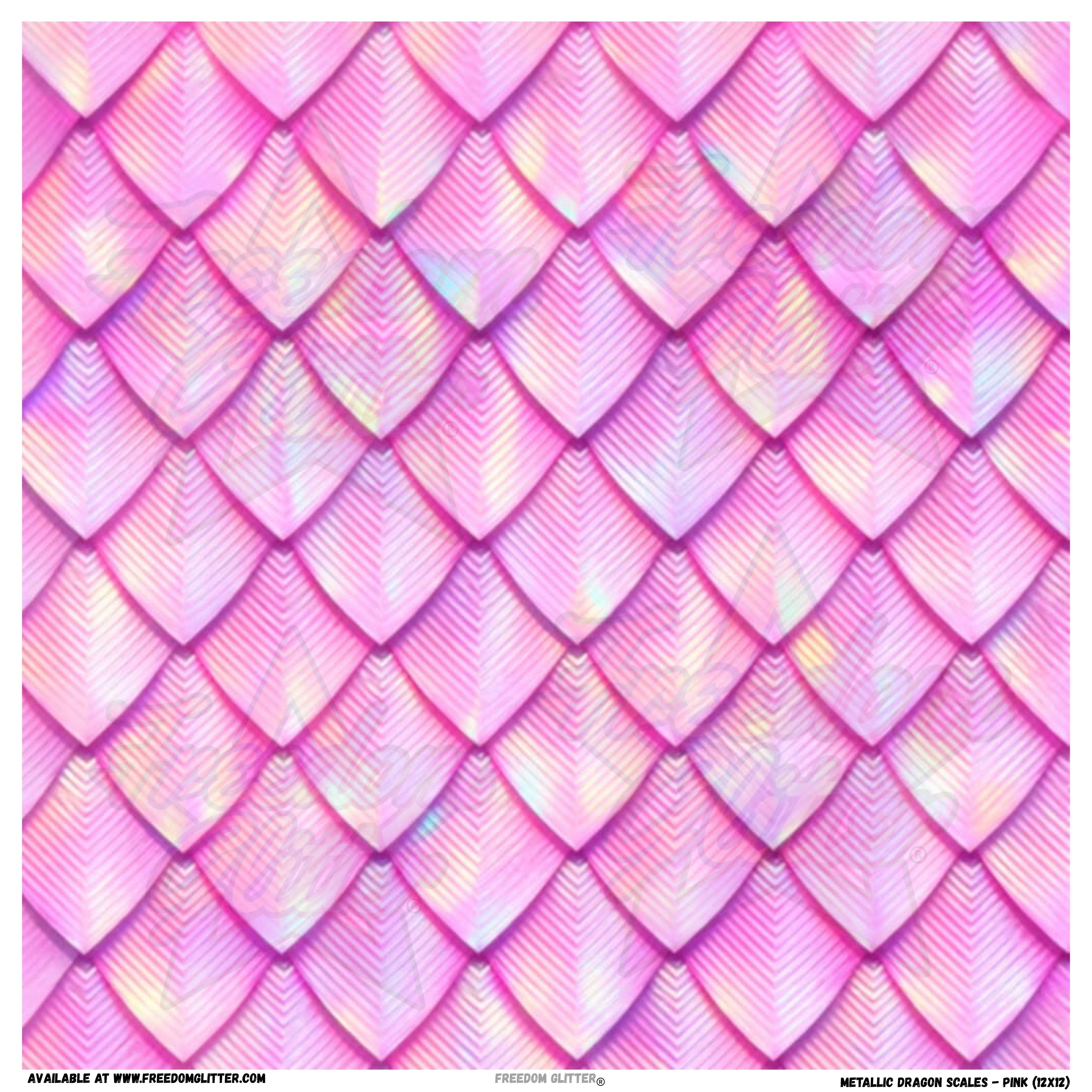 Metallic Dragon Scales - Pink (Printed Vinyl) – Freedom Glitter