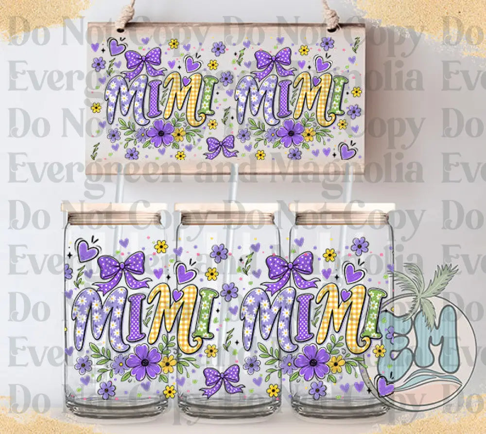 Mimi purple bows and flowers