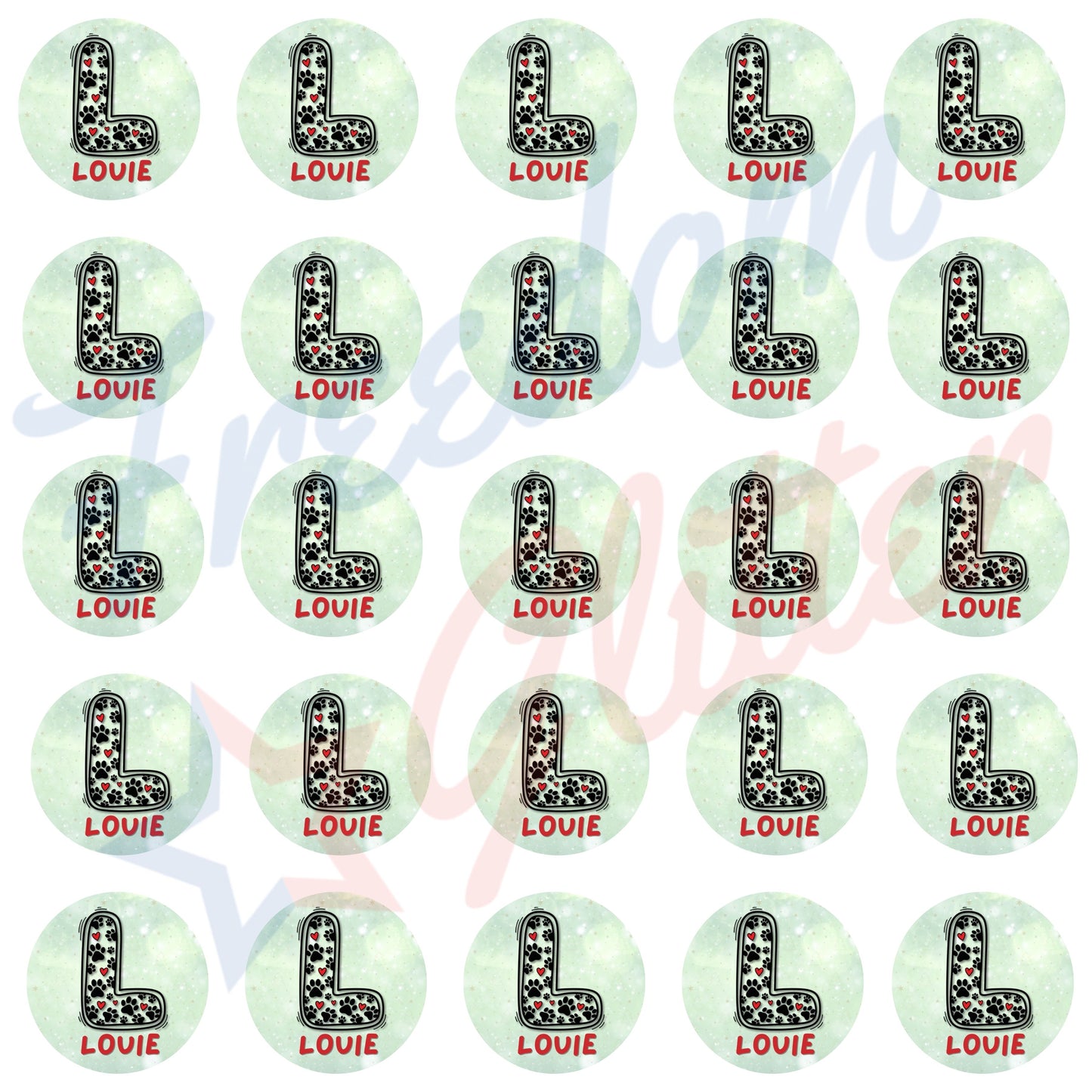 Customized Christmas Pet Gift Tags - Doodle Paw Prints