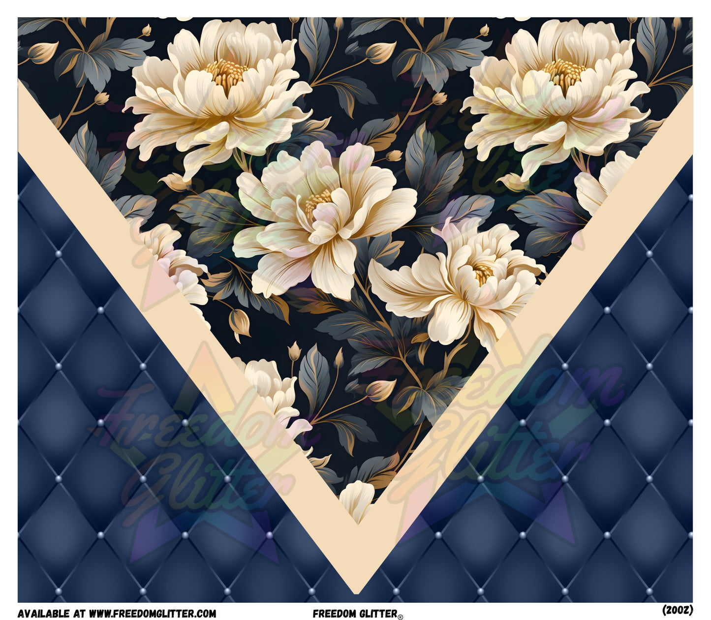 Moody Blues Floral V-Split Wrap (Printed Vinyl)