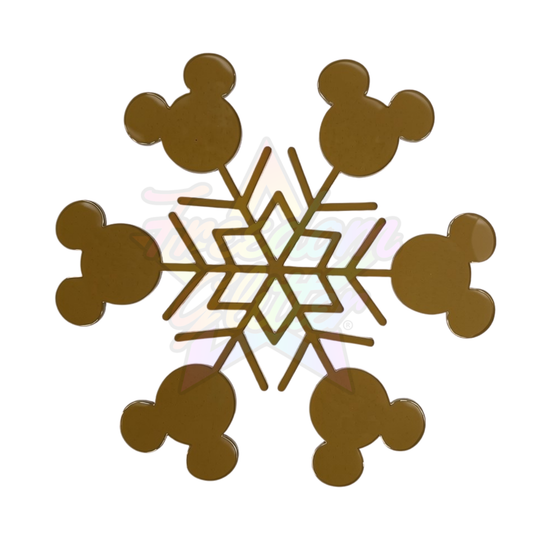 Mouse Head Snowflake 1 Acrylic Ornament Blank – 4"