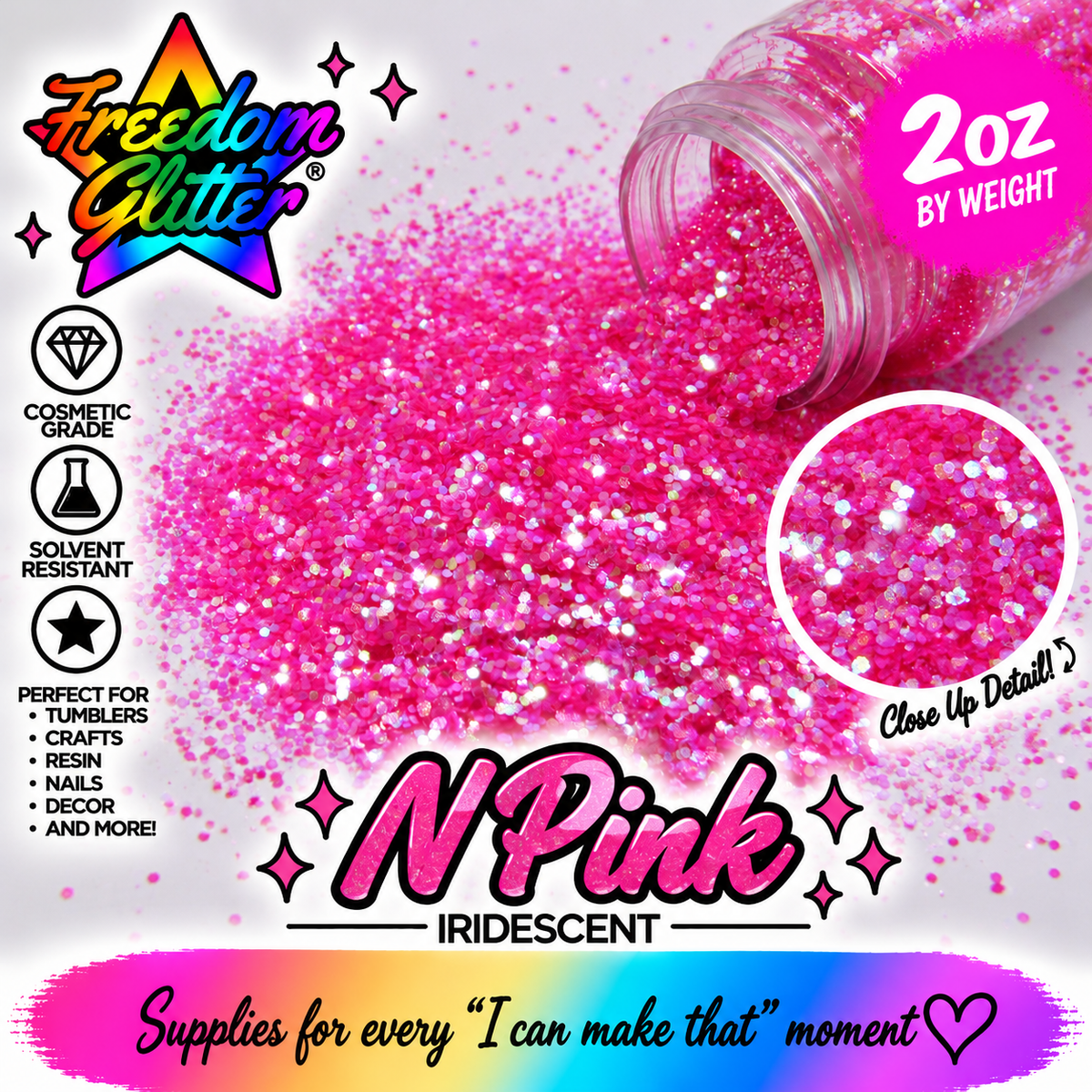 'NPink (Iridescent Glitter)