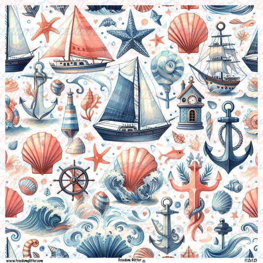 Nautical 1 (Printed Vinyl)