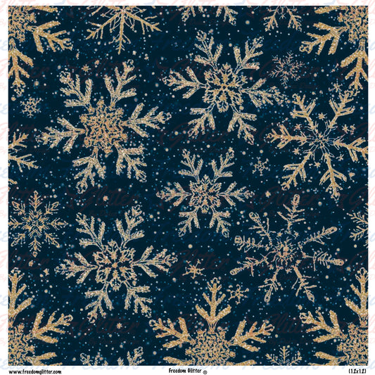 Navy & Snowflakes 2 (Printed Vinyl)