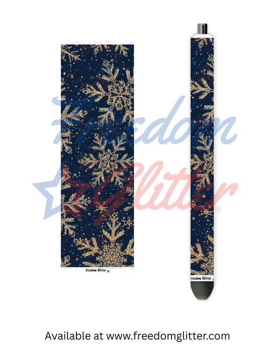 Navy & Snowflakes 1 (Printed Vinyl)