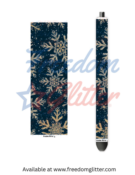 Navy & Snowflakes 2 (Printed Vinyl)