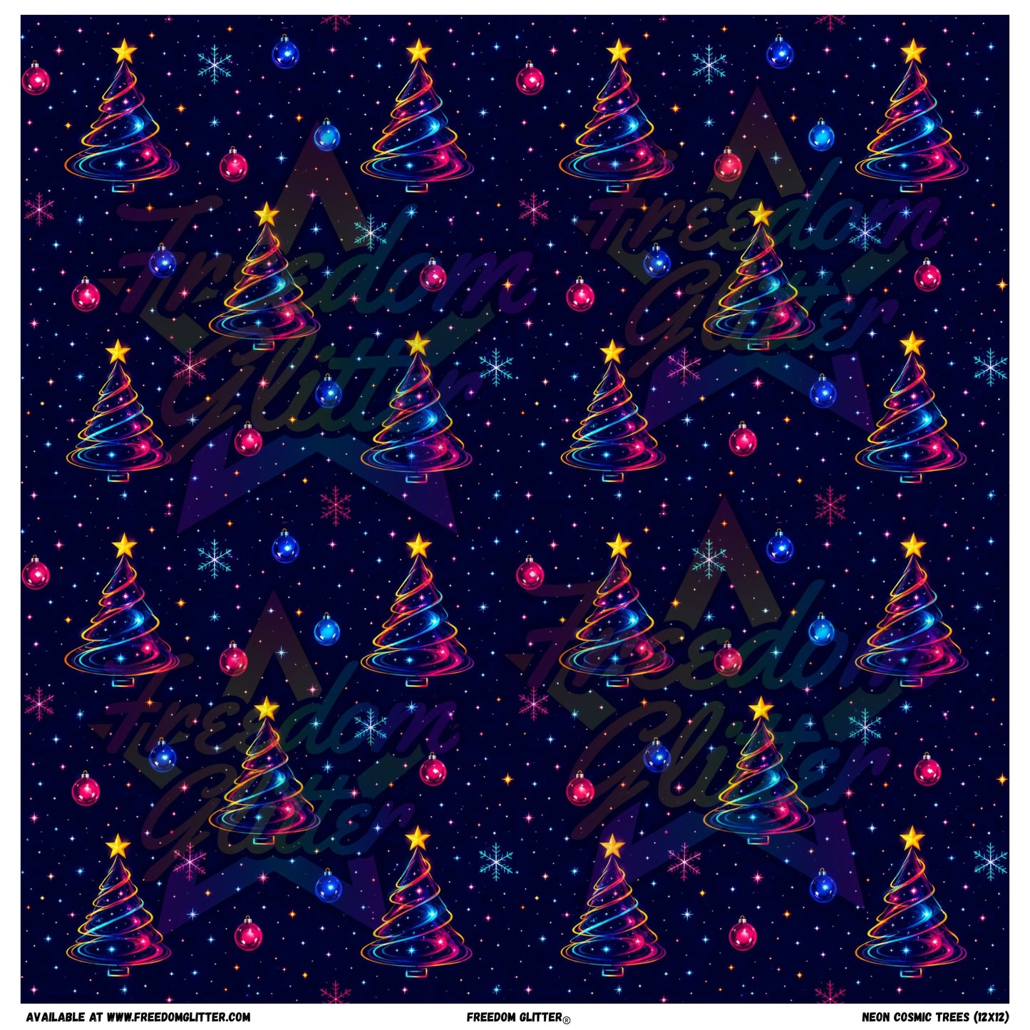 Neon Cosmic Trees (Printed Vinyl)