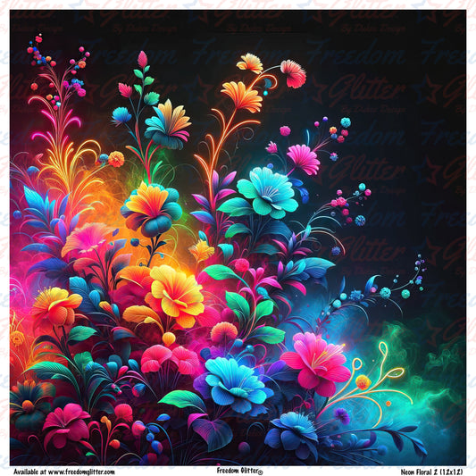 Neon Floral 2 (Printed Vinyl)