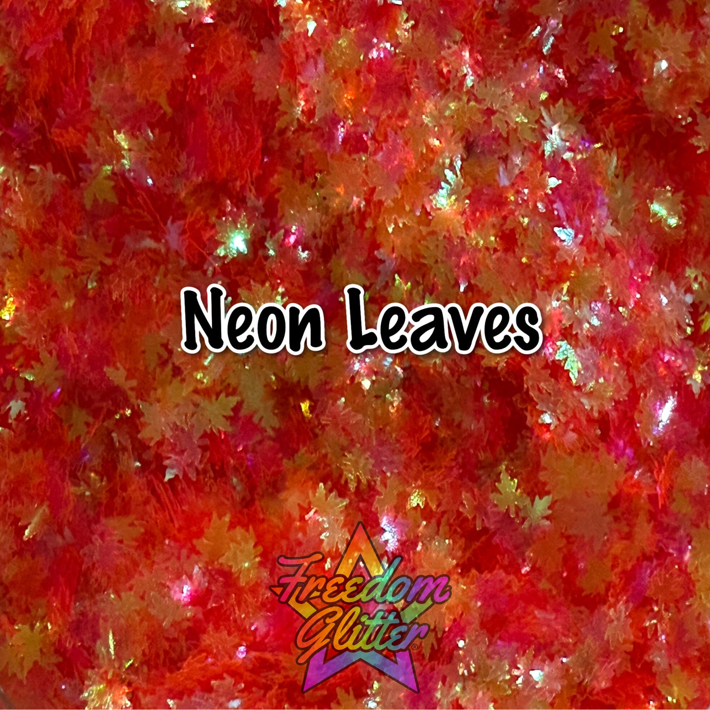 Neon Leaves (Shape Glitter)