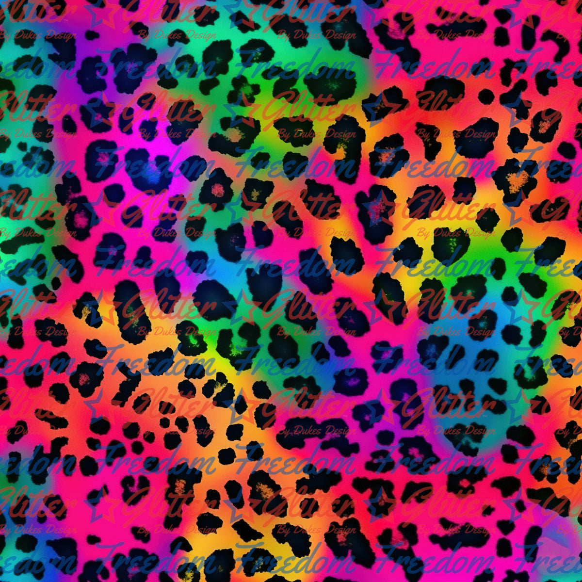 Neon Leopard 1 (Printed Vinyl)