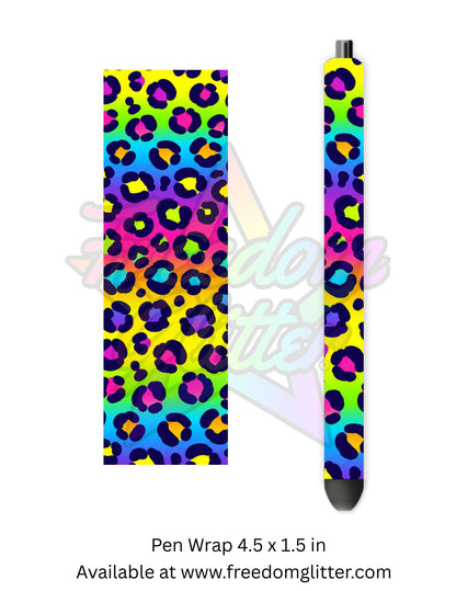 Neon Rainbow Ombre Leopard 2 (Printed Vinyl)