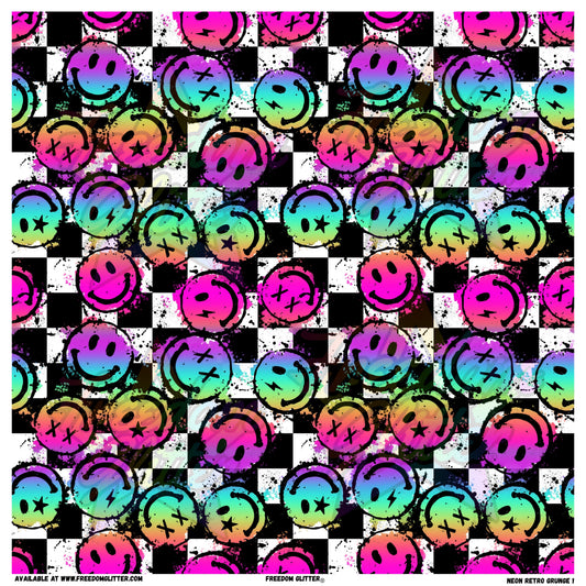 Neon Retro Grunge 1 (Printed Vinyl)