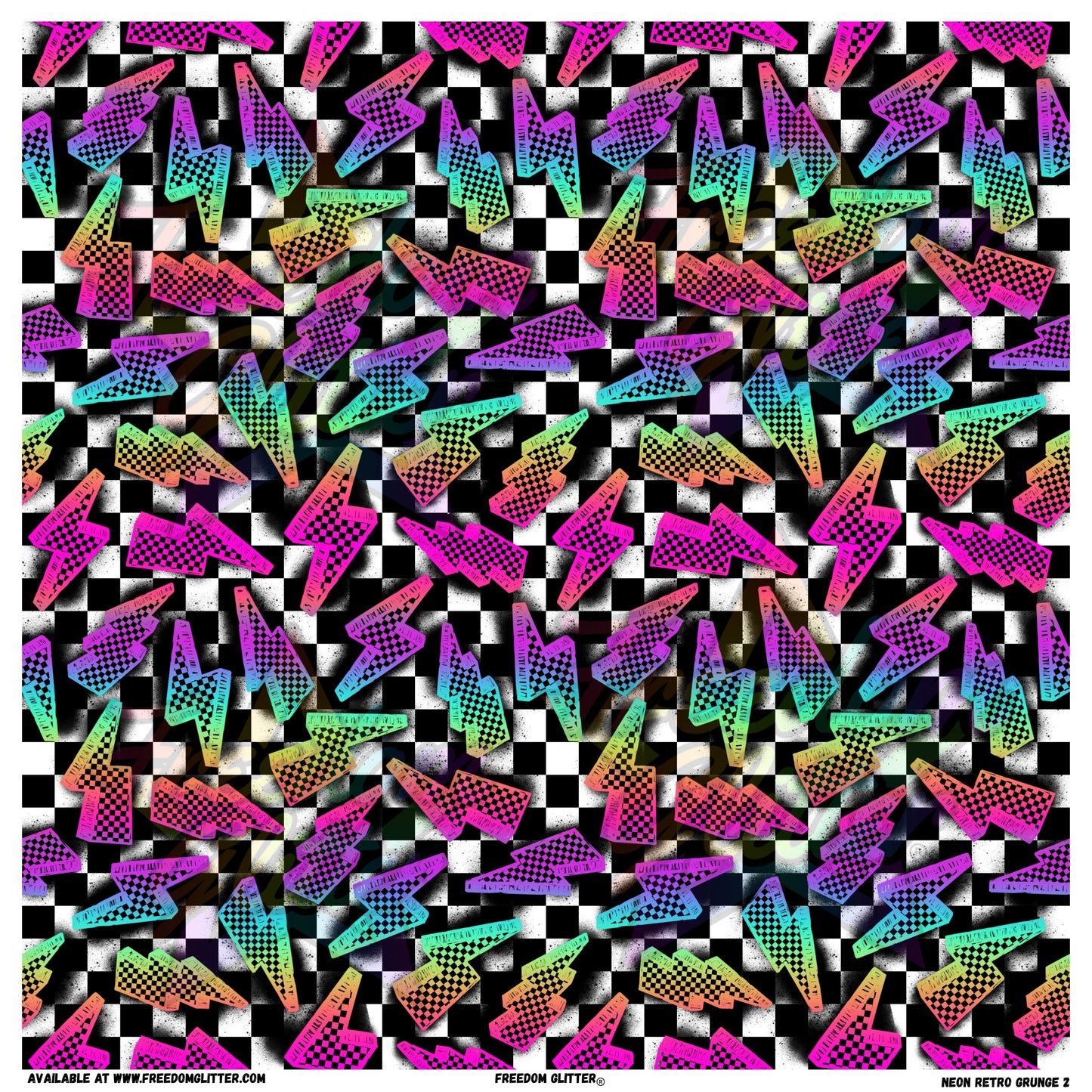Neon Retro Grunge 2 (Printed Vinyl)
