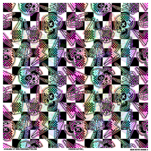 Neon Retro Grunge 3 (Printed Vinyl)